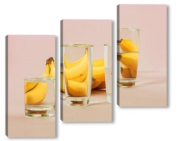 Модульная картина Бананы за стеклом