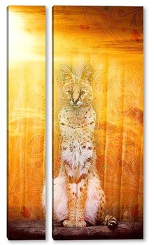 Модульная картина Солнечный леопард