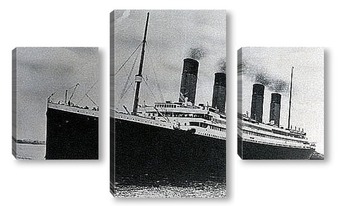 Модульная картина <Титаник> - первый рейс, 1912г.