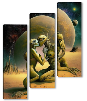 Модульная картина Инопланетная любовь