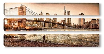 Модульная картина осенний Манхэттен