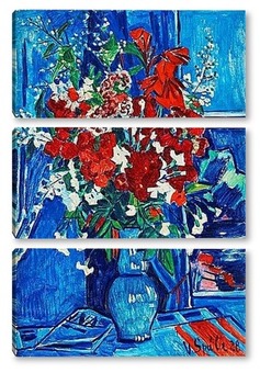 Модульная картина Натюрморт с цветами 