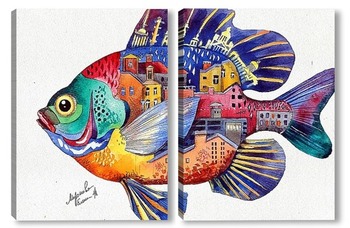 Модульная картина Петербургская рыба