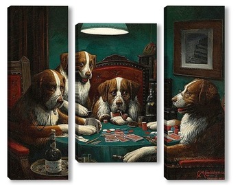Модульная картина Покер, 1894