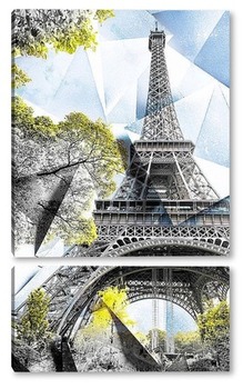 Модульная картина Эйфелева башня