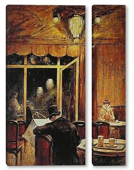 Модульная картина Вечер в кафе Бауэр