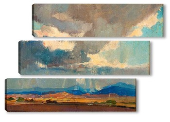 Модульная картина Буря над западным пейзажем, 1924