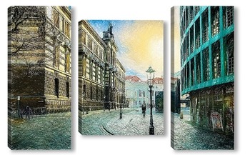 Модульная картина Улицы Дрездена