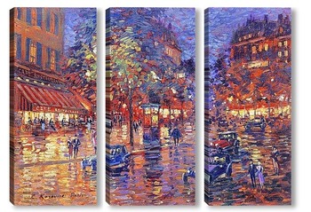 Модульная картина Париж после дождя 