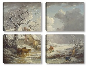 Модульная картина Зимний пейзаж
