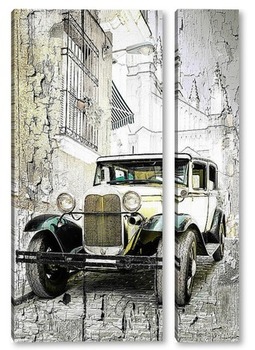 Модульная картина Old retro car