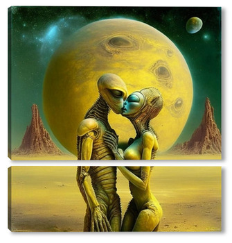 Модульная картина Инопланетная любовь 3