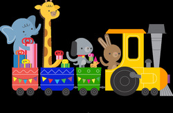 Наклейки Звери в поезде