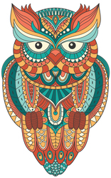 Наклейки Мудрая сова