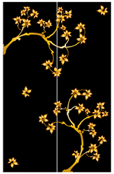 Наклейки Золотой цветочный орнамент