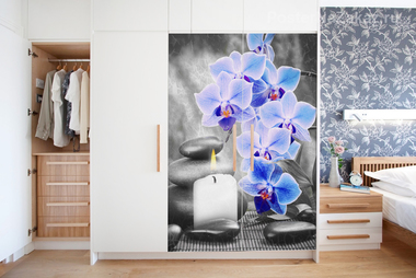 Наклейка Голубые орхидеи