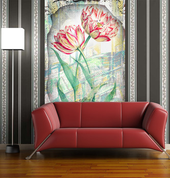 Фотообои на стену Красочные тюльпаны