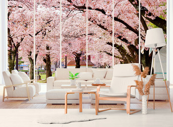 Фотообои Цветущая аллея