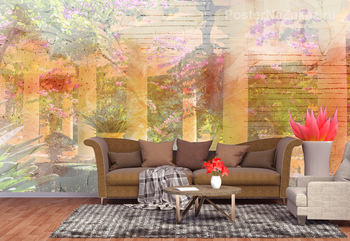 Фотообои на стену Маки рисунок