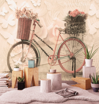 Фотообои на стену Декорированный велосипед 