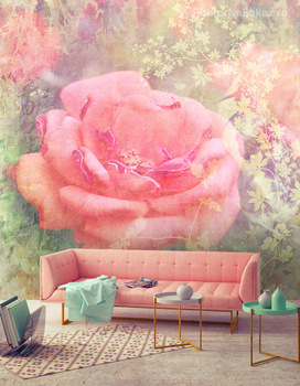 Фотообои на стену Роза в стиле ретро