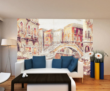 Фотообои на стену Яркая Венеция