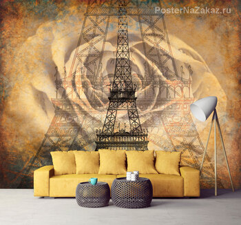 Фотообои Париж в цветах