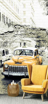 Фотообои Old retro taxi