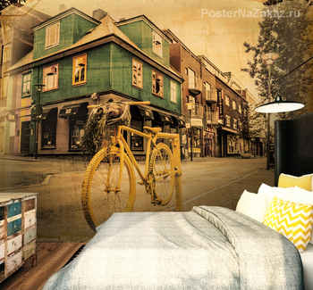 Фотообои Желтый велосипед