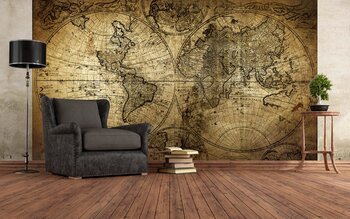 Фотообои на стену Винтажная карта мира