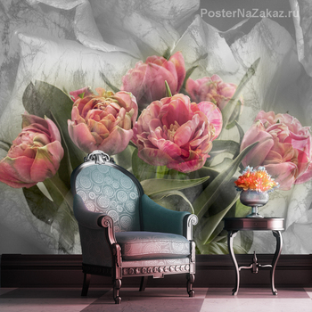 Фотообои на стену Розовые розы