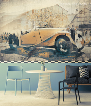 Фотообои Желтый ретро автомобиль