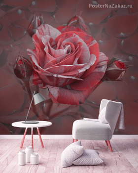 Фотообои на стену Цифровая роза