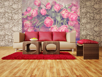 Фотообои Тюльпаны со скрипкой