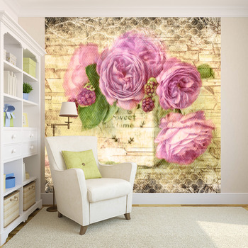 Фотообои на стену Большое розовое дерево