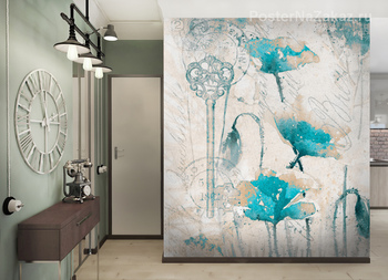 Фотообои Акварельные маки