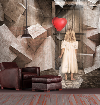 Фотообои Девочка с шаром
