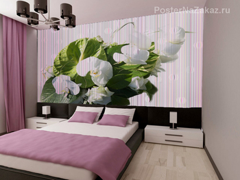 Фотообои на стену Розовые орхидеи