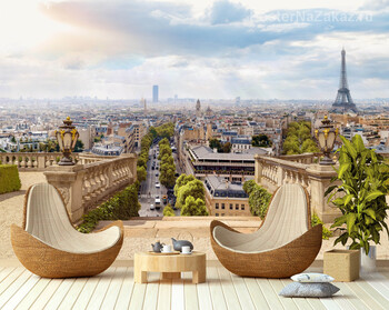 Фотообои на стену Панорамный вид на Париж