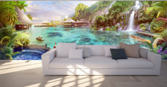 Фотообои Водопады и леса 44037