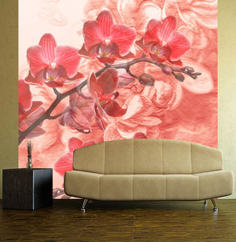 Фотообои Красные орхидеи