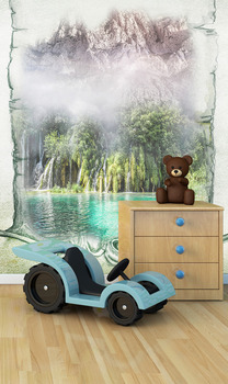 Фотообои на стену Горный водопад